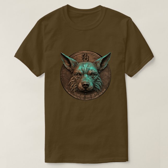 Camiseta de "perro" zodiaco chino (Diseño del anverso)