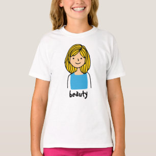 camiseta de personaje chica de belleza