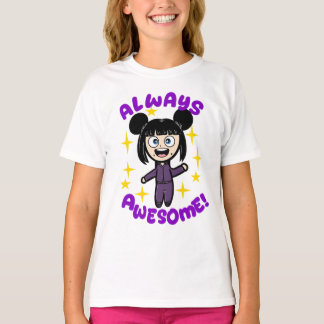 Camiseta de personaje de dibujos animados con ojos