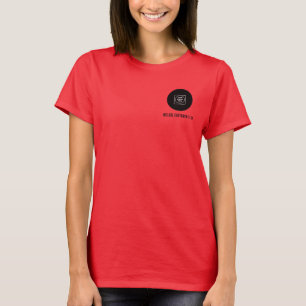 Camiseta de personal con texto de logotipo minimal