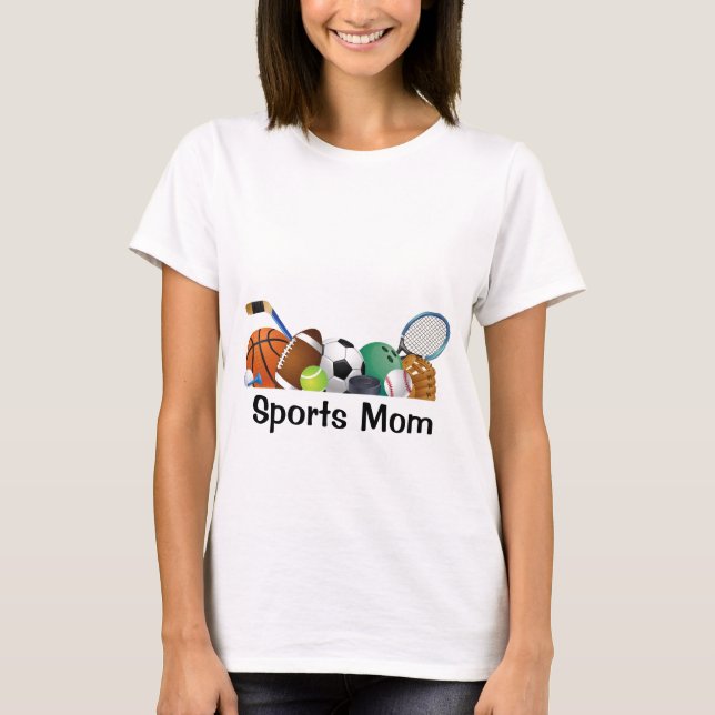 Camiseta de Personalizable de mamá deportiva (Anverso)