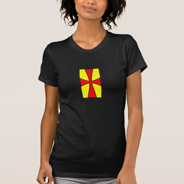 Camiseta de personalizable rojo/oro cruzado (Anverso)