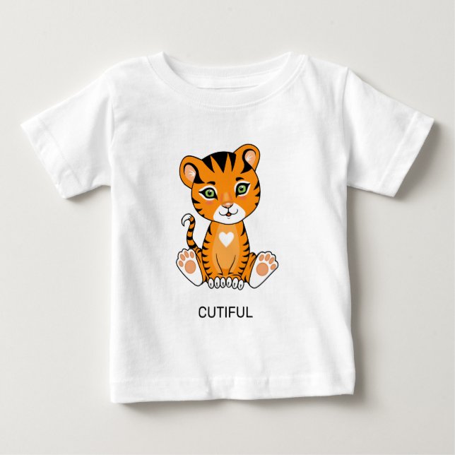 Camiseta de Personalizado animal de tigre salvaje (Anverso)