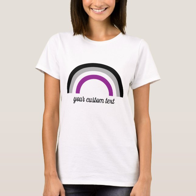 Camiseta de Personalizado arco iris con bandera de (Anverso)