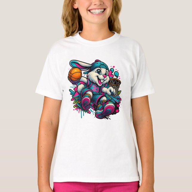 Camiseta de Personalizado de conejo de baloncesto  (Anverso)