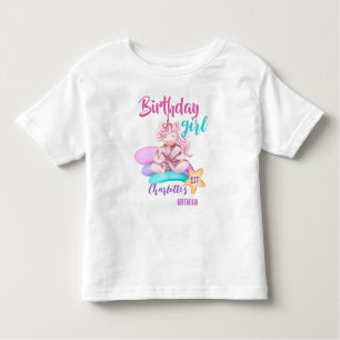 Camiseta de personalizado de cumpleaños de unicorn