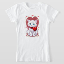 Camiseta de Personalizado de gato blanco