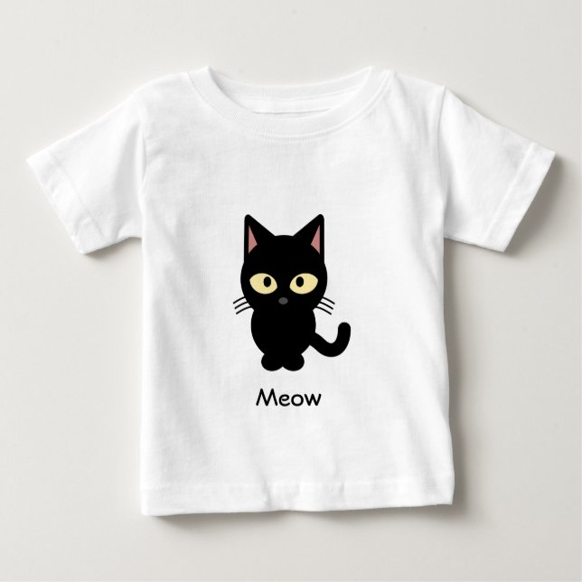 Camiseta de personalizado de gato negro (Anverso)