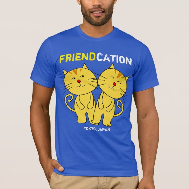 Camiseta de Personalizado de gatos de amistad (Anverso)