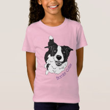 Camiseta de Personalizado de Perro Cute Border Col