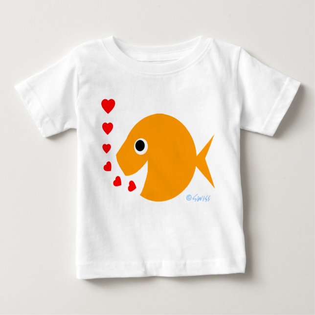 Camiseta De Personalizado De Pescado De Oro Para B (Anverso)