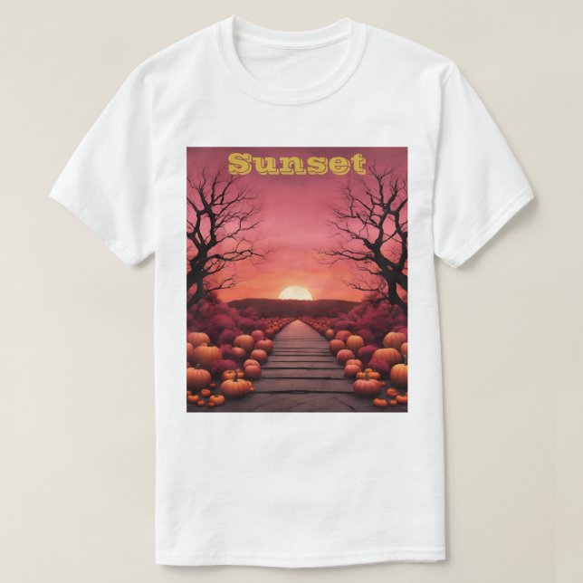 Camiseta de personalizado Halloween Sunset (Diseño del anverso)