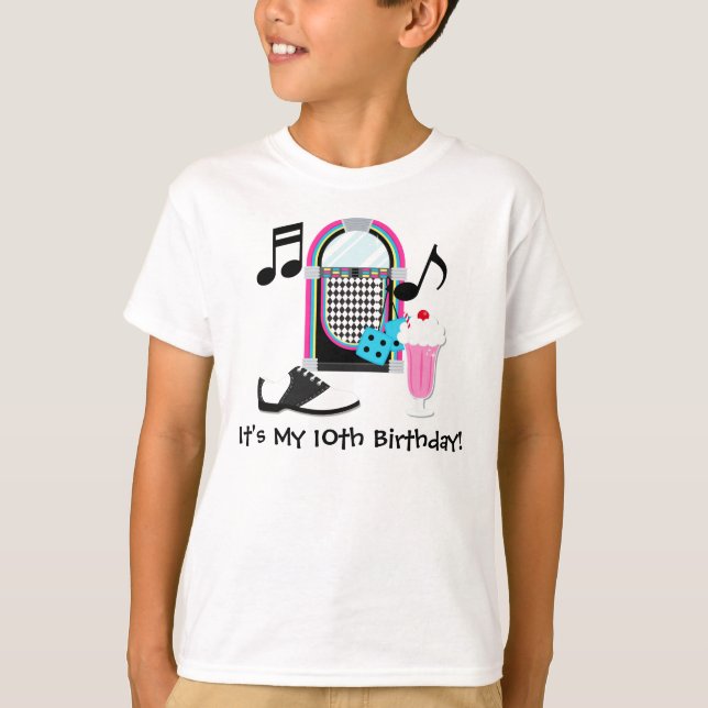 Camiseta de Personalizado Hop Birthday de los años (Anverso)
