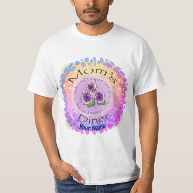 Camiseta de personalizado Moms Diner (Anverso)