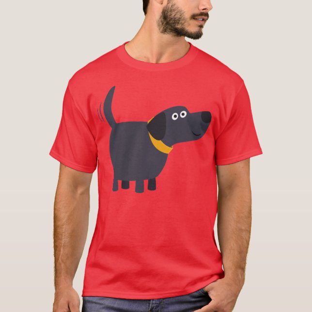 Camiseta de Personalizado negro de Labrador negro (Anverso)