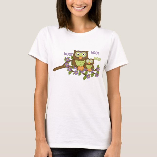 Camiseta de personalizado Owl Womens (Anverso)