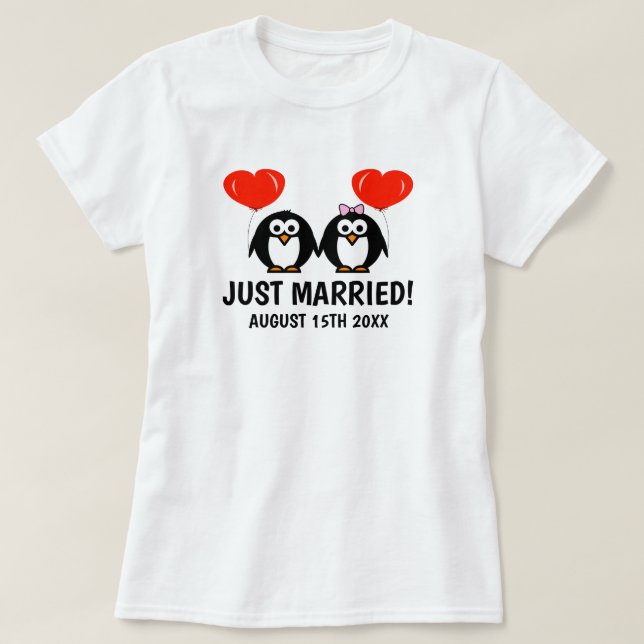 Camiseta de personalizado para recién casados (Diseño del anverso)