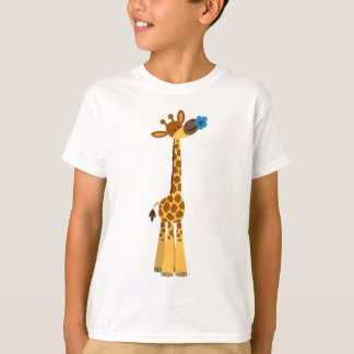 Camiseta de Personalizado y jirafa de flores para 