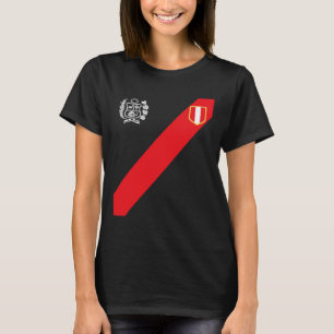 Camiseta de Perú Escudo de la Bandera Peruana Retr