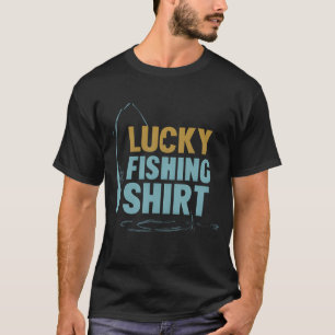 Camiseta de pesca afortunada – divertida camiseta