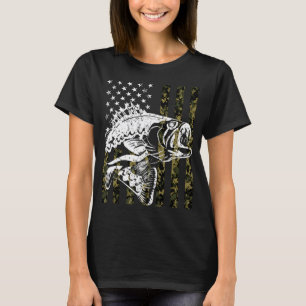 Camiseta de pesca Camuflaje Bandera de EE. UU. par
