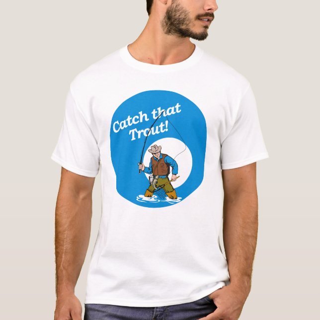 Camiseta de pesca con mosca para hombres (Anverso)