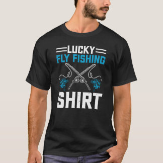 Camiseta de pesca con suerte camiseta graciosa