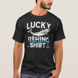 Camiseta de pesca con suerte camiseta graciosa