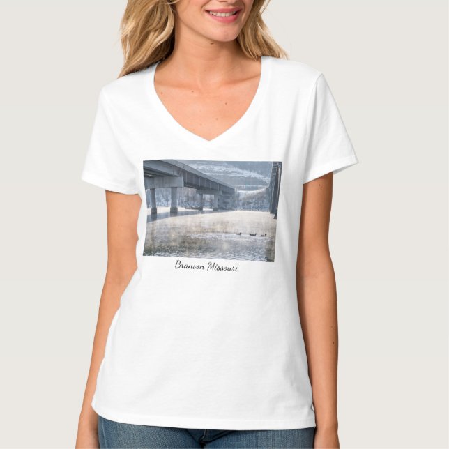 Camiseta de pesca de invierno de Lake Taneycomo Fo (Anverso)