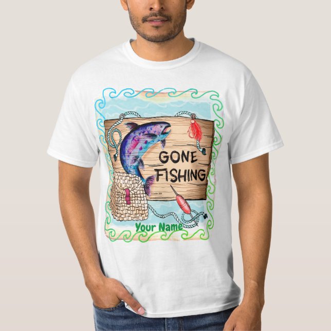 Camiseta de pesca de personalizado Gone (Anverso)