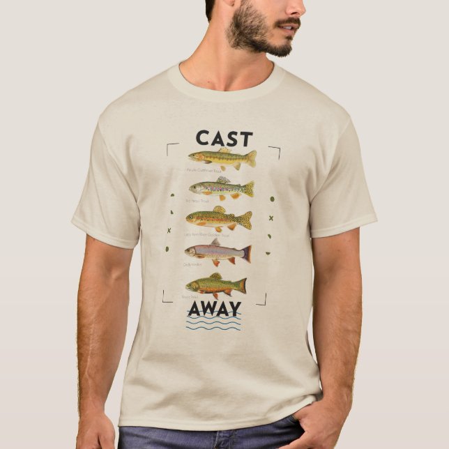 Camiseta de pesca de trucha (Anverso)
