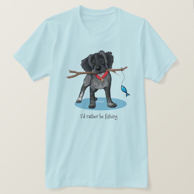 Camiseta de pesca KiniArt Roan Brittany (Anverso del diseño)