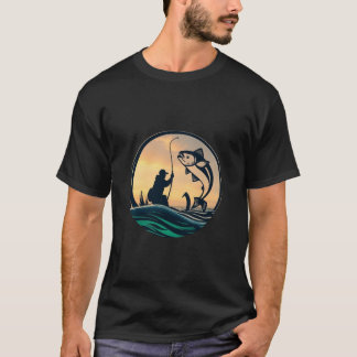 Camiseta de Pesca Más Inteligente, Peces Felices