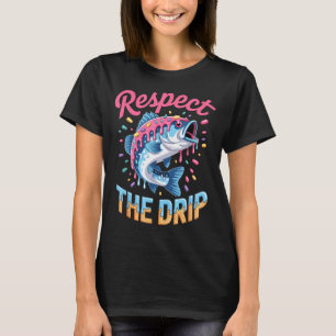 Camiseta de pesca para niños Respect The Drip Drip