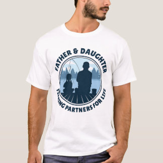 Camiseta de pesca para padre e hija: compañero de