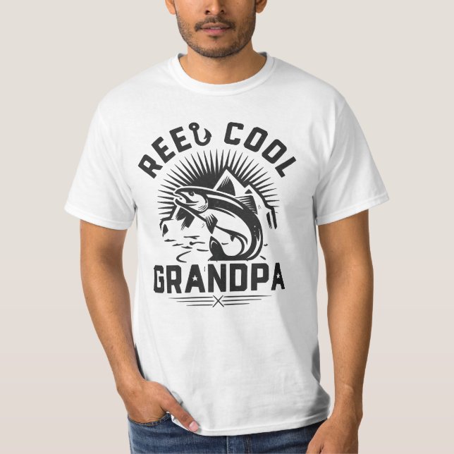 Camiseta de pesca 'Reel Cool Grandpa' (Anverso)