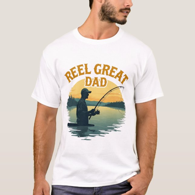 Camiseta de pesca Reel Great Dad (Anverso)