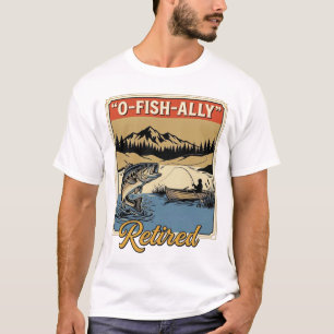 Camiseta de pesca vintage O-Fish-Ally Retired Dise
