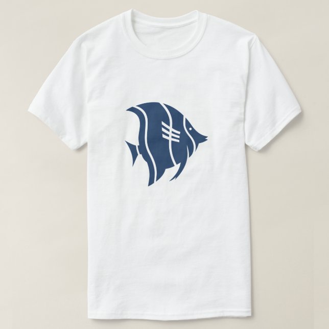 Camiseta de pescado azul (Diseño del anverso)