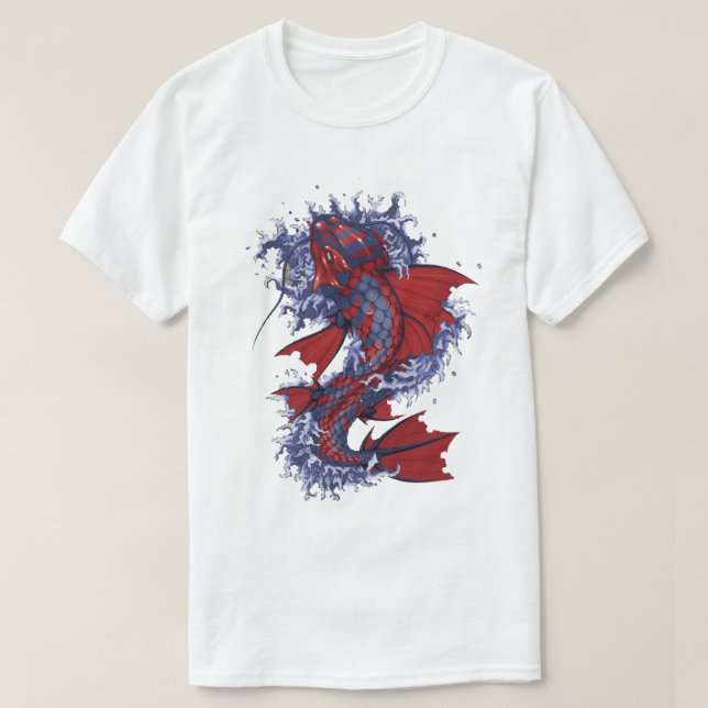 Camiseta de pescado china - Arte tradicional de Ko (Diseño del anverso)