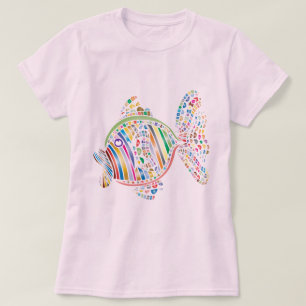 Camiseta de pescado colorida