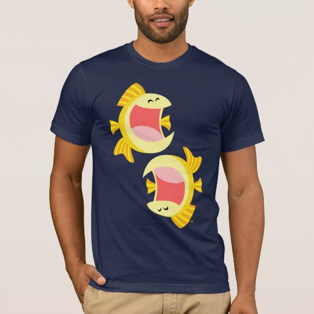 Camiseta de pescado de dos Personalizados (Anverso)