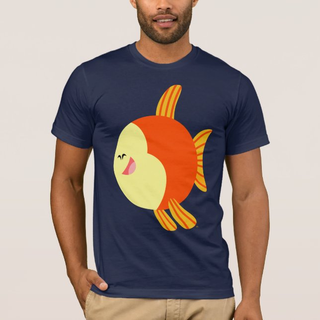 Camiseta de pescado de Personalizado cuta y plump (Anverso)