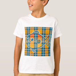 Camiseta de pescado de Tartán