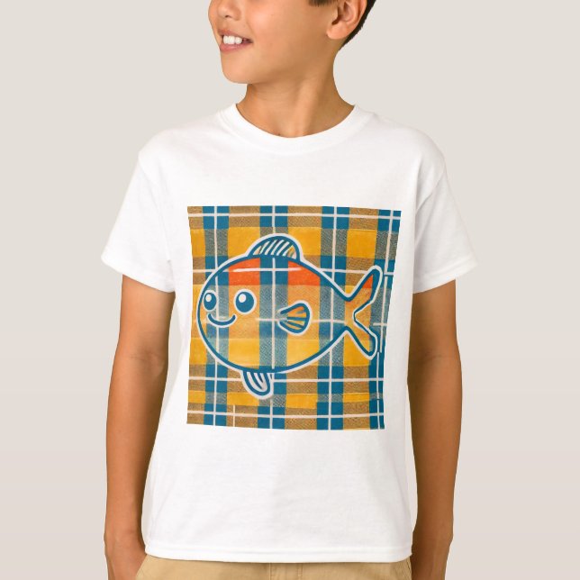 Camiseta de pescado de Tartán (Anverso)