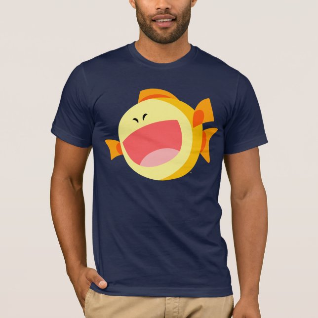 Camiseta de pescado feliz Personalizado (Anverso)