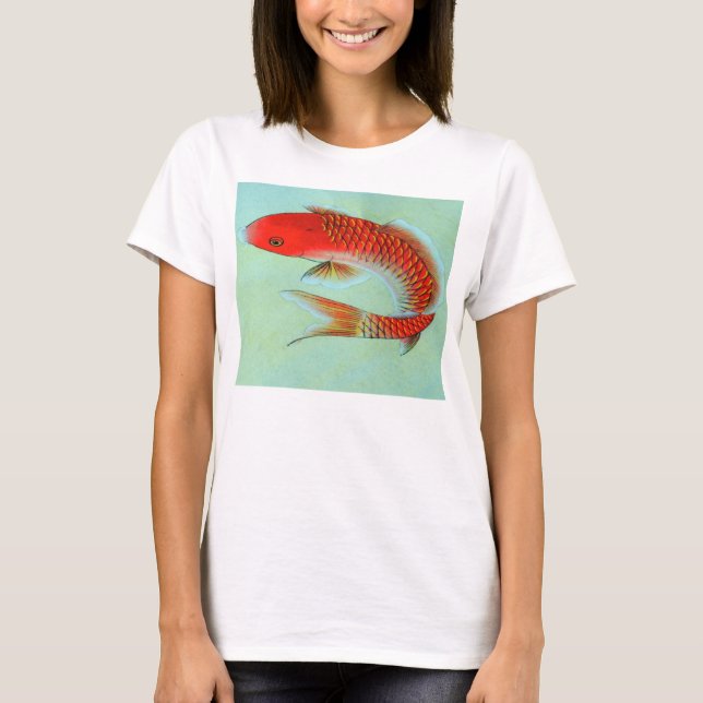Camiseta DE PESCADO JAPONESA MÁS PORTADA DE YOGA (Anverso)