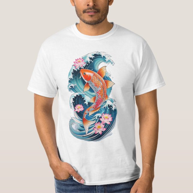 Camiseta de pescado para hombres (Anverso)