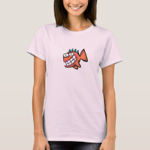 camiseta de pescado para mujeres