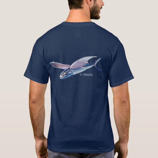 Camiseta de pescado volador (Reverso)